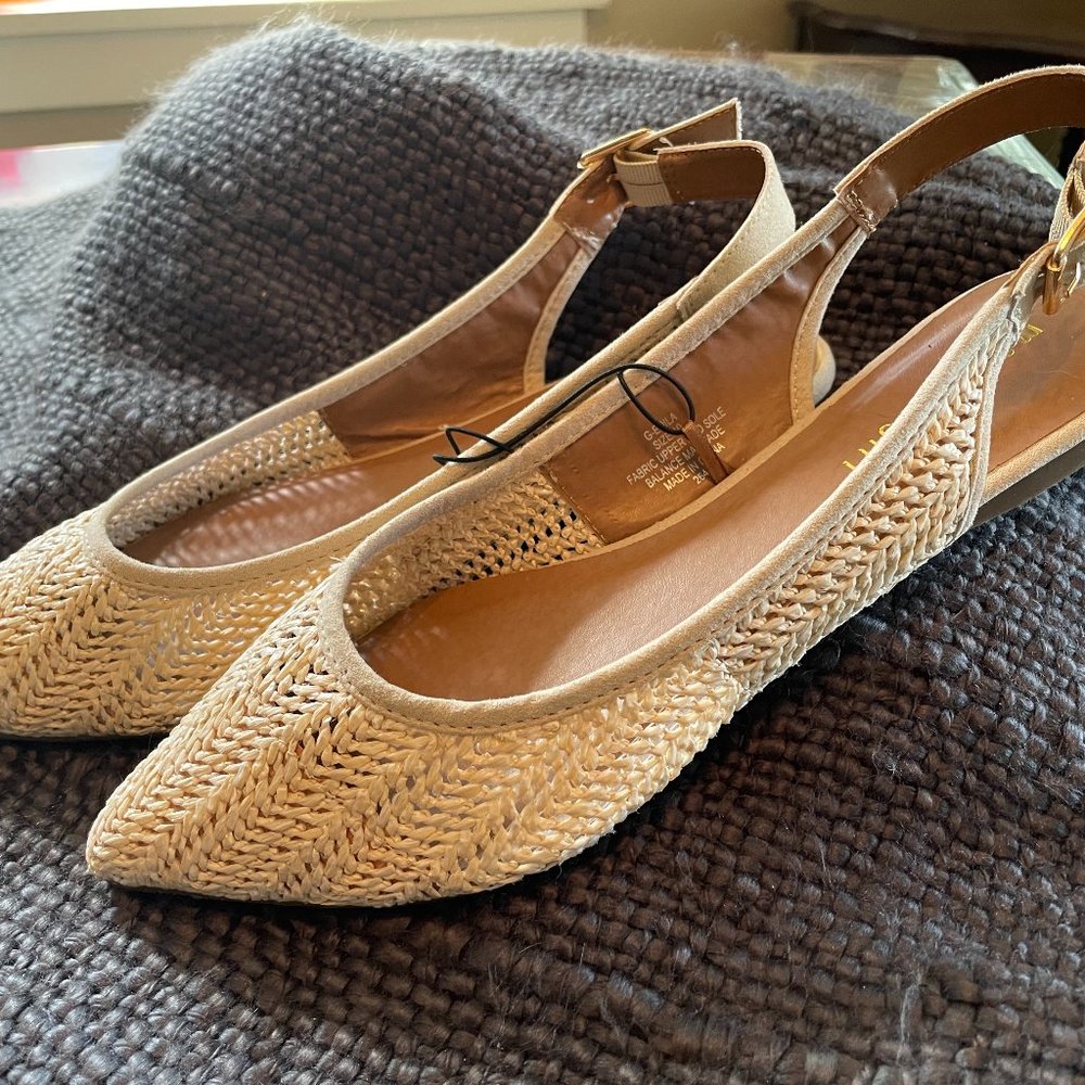 Madden Girl woven slingback flats